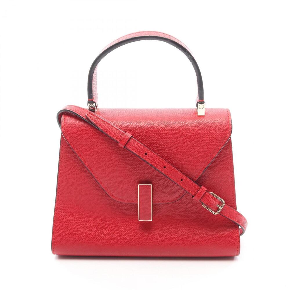 Valextra Mini Iside 2-Way Shoulder Bag/Handbag, Leather, Women's, Red